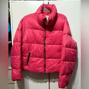 Old navy Women's cropped pink Puffer Jacket